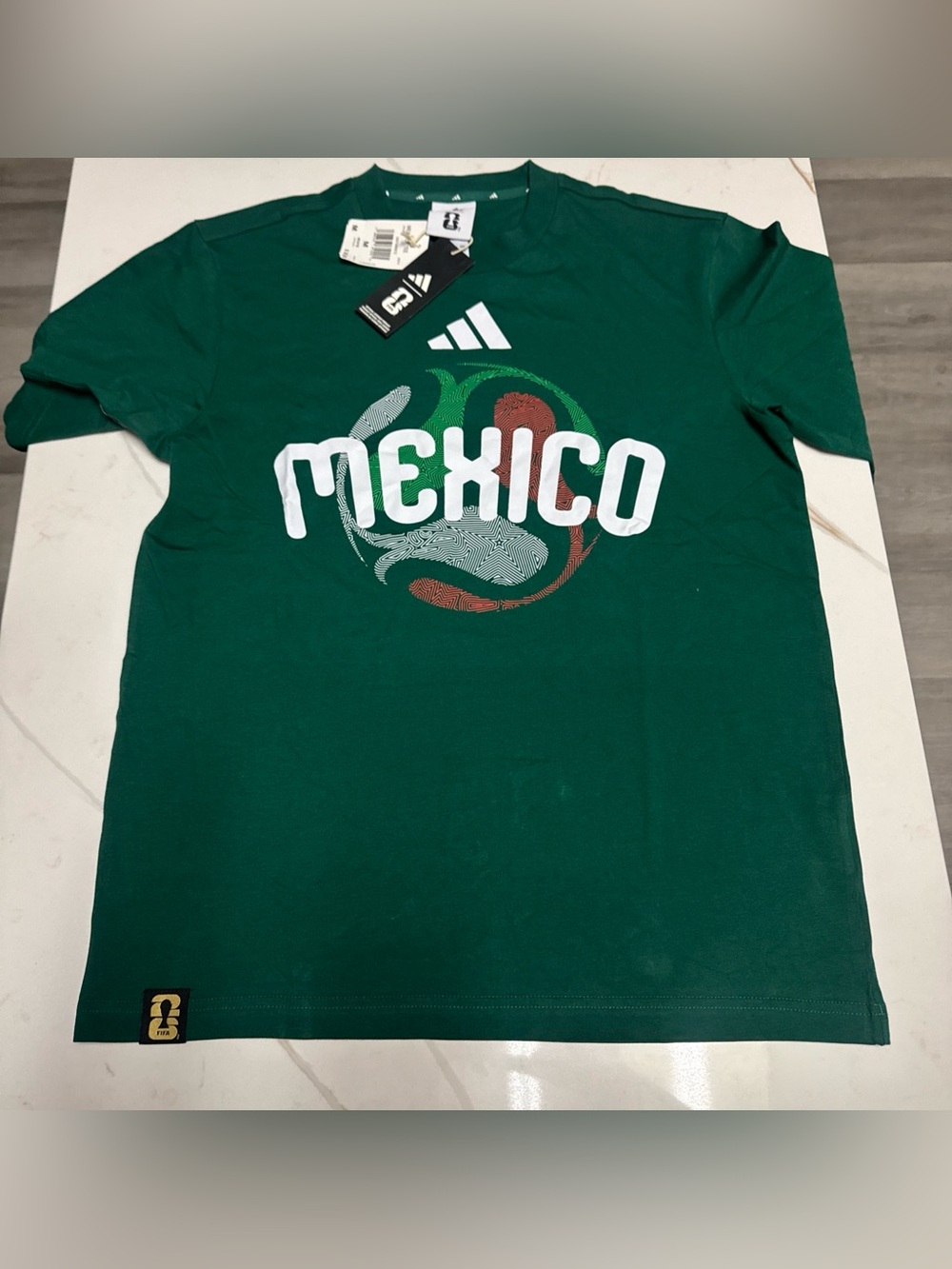 Adidas FIFA WORLD CUP 26™ MEXICO T-SHIRT JZ8916 Men’s Sz M Green Soccer Cotton